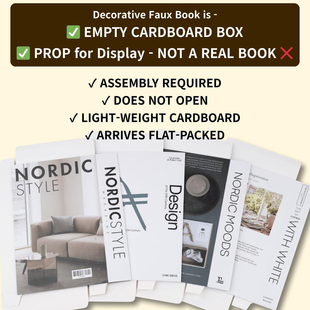 Decorative Book Boxes 4pcs