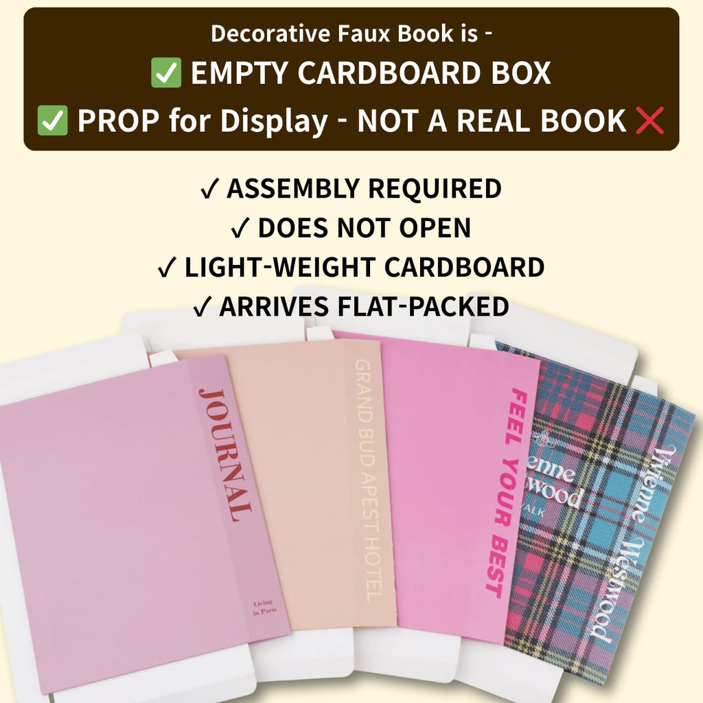 Decorative Book Boxes 4pcs