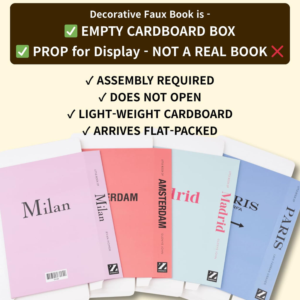 Decorative Book Boxes 4pcs