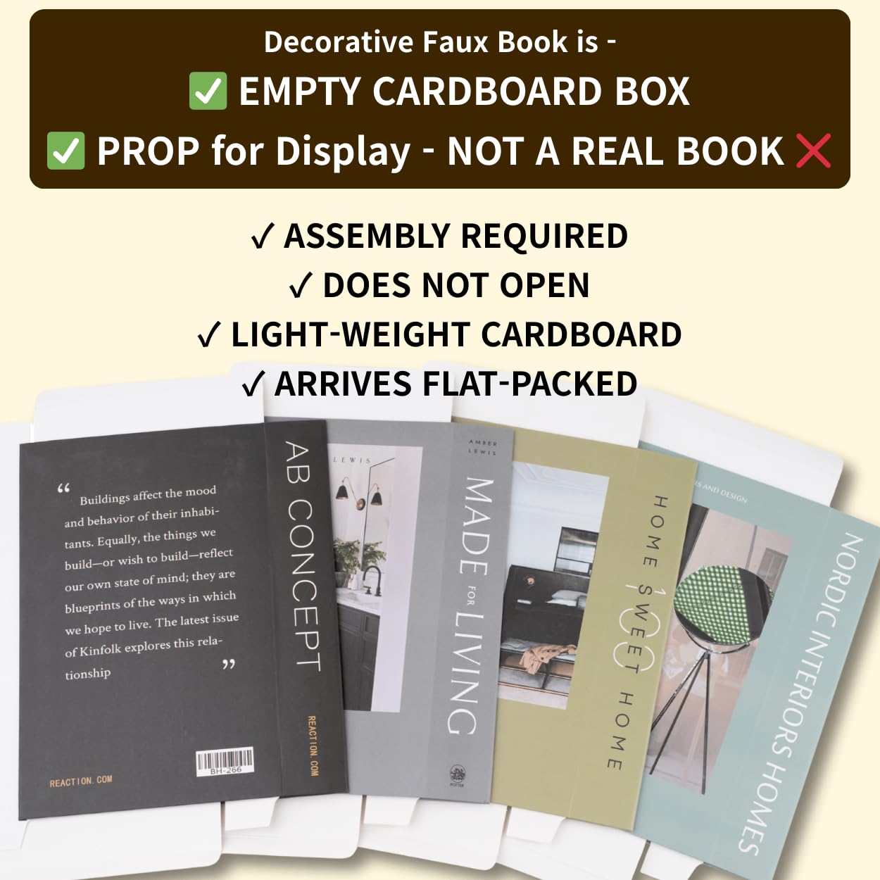 Decorative Book Boxes 4pcs