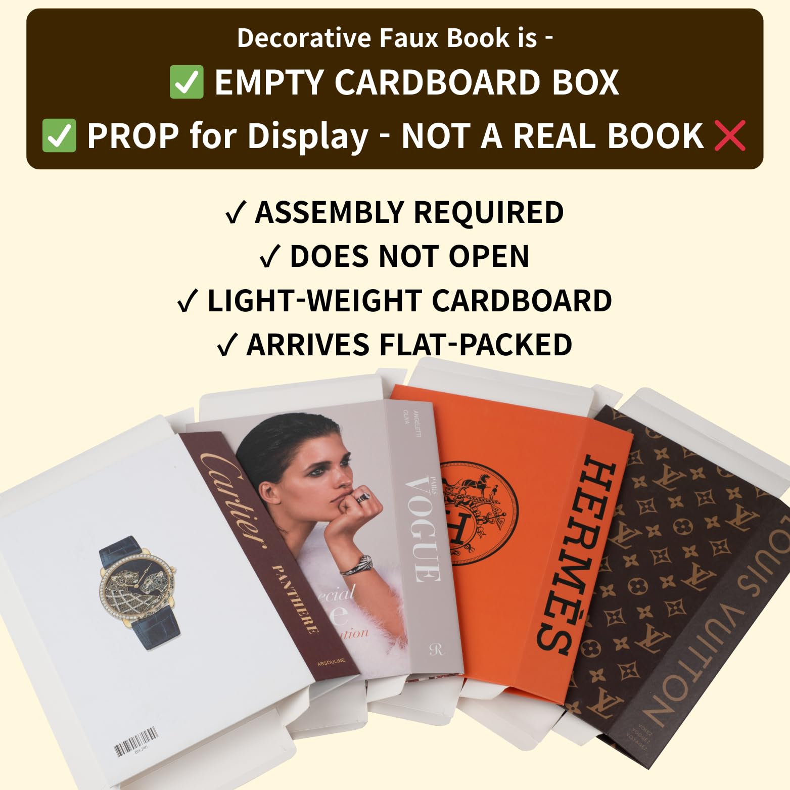 Decorative Book Boxes 4pcs