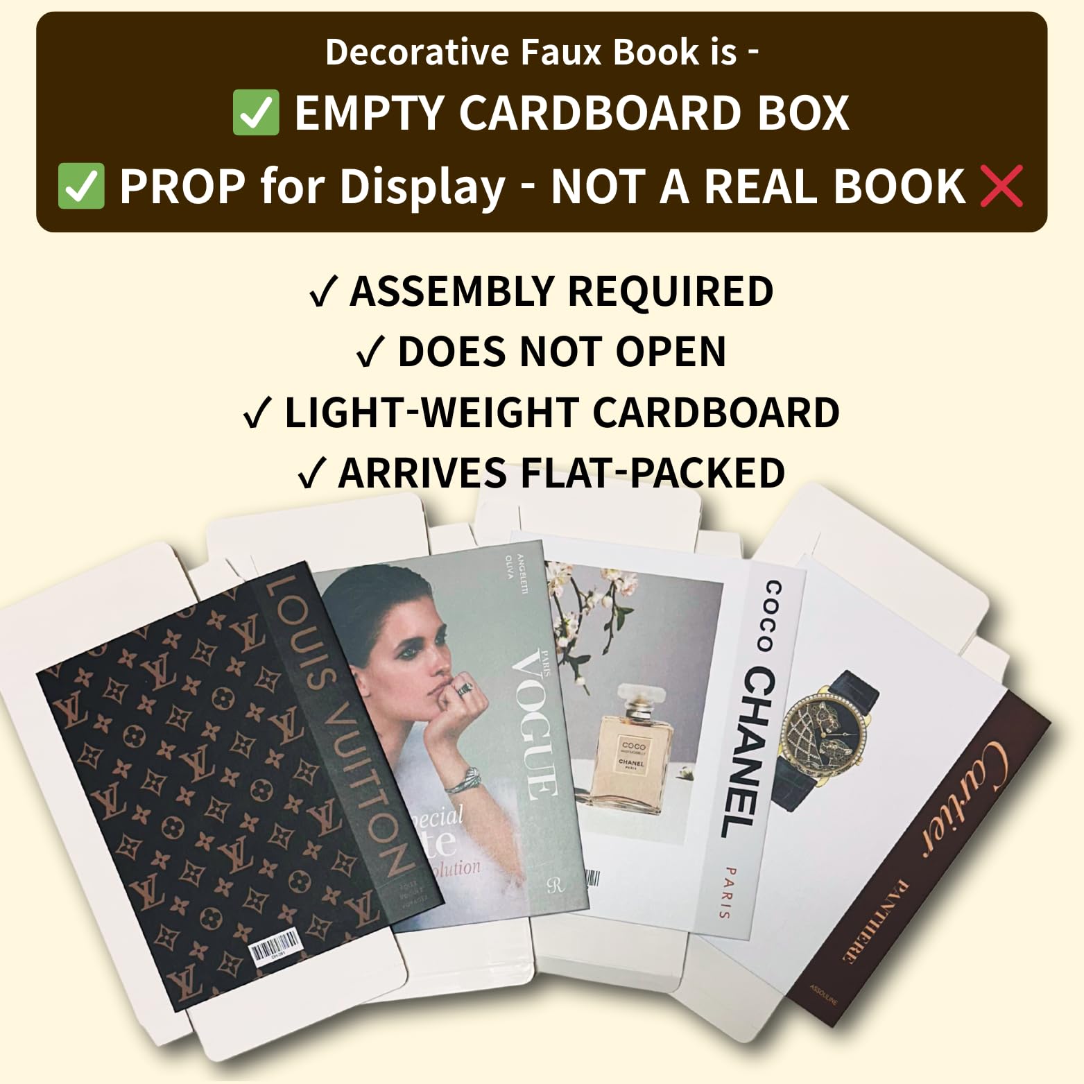 Decorative Book Boxes 4pcs