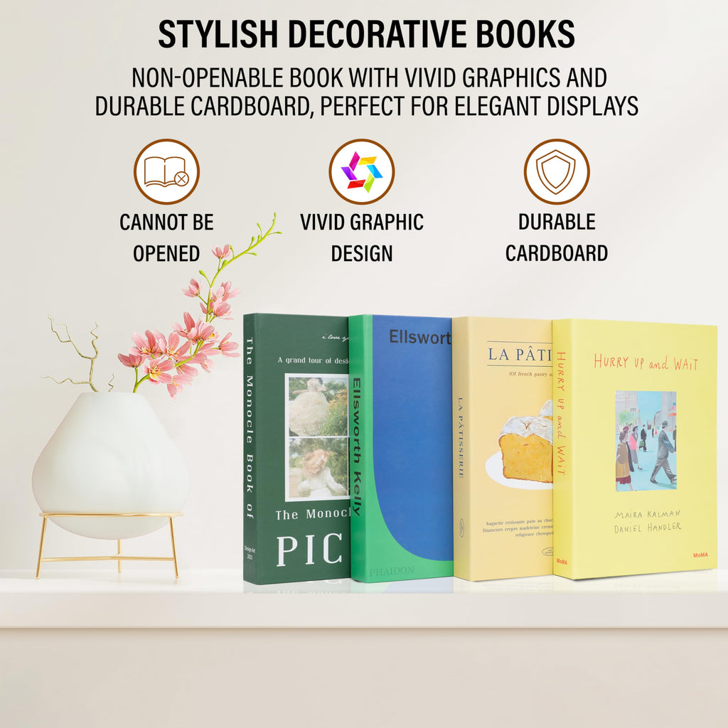 Decorative Book Boxes 4pcs