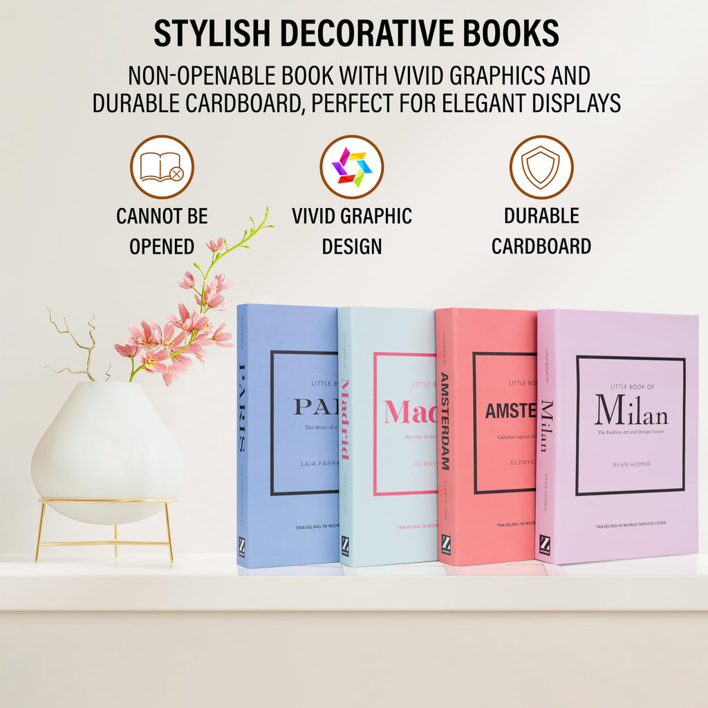 Decorative Book Boxes 4pcs