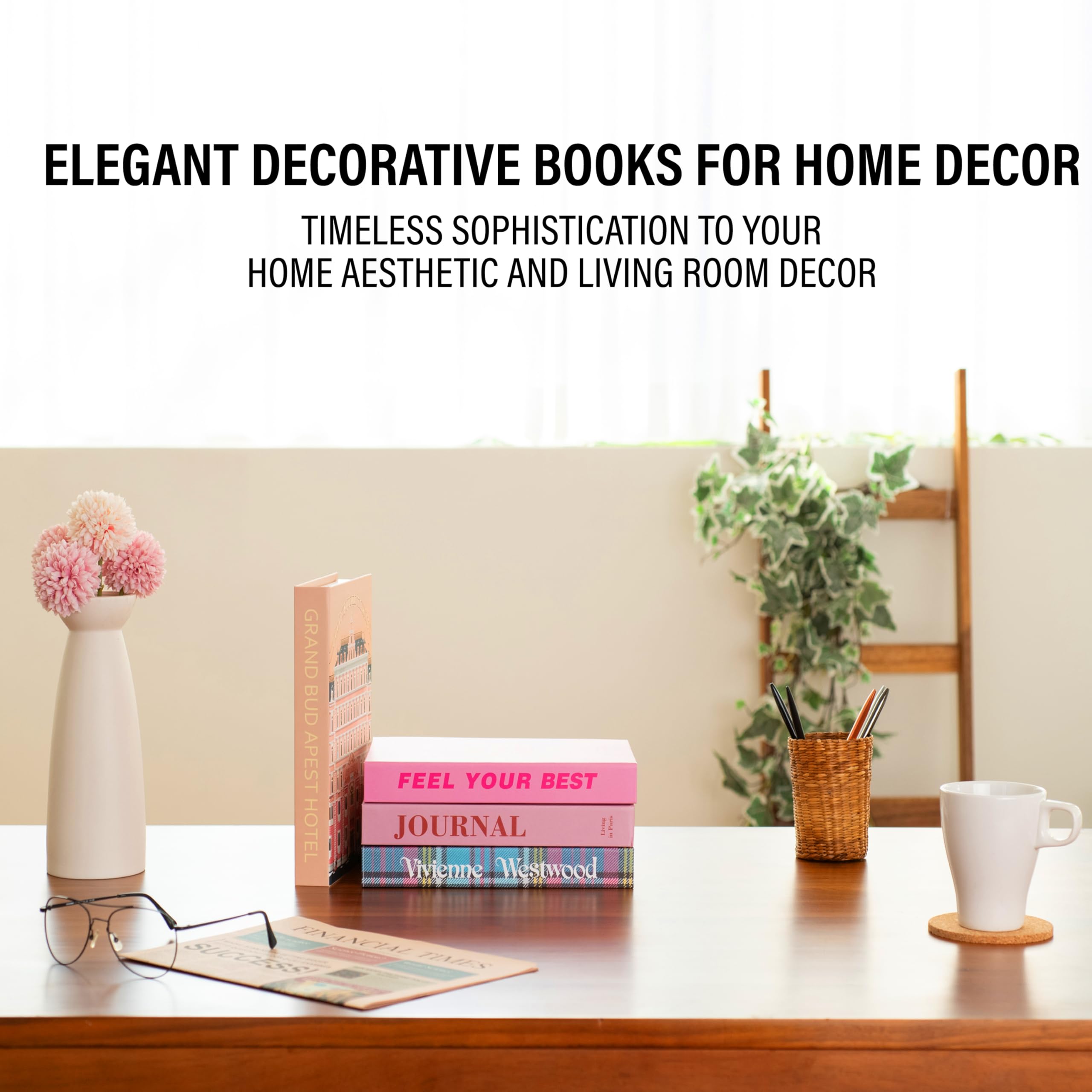 Decorative Book Boxes 4pcs