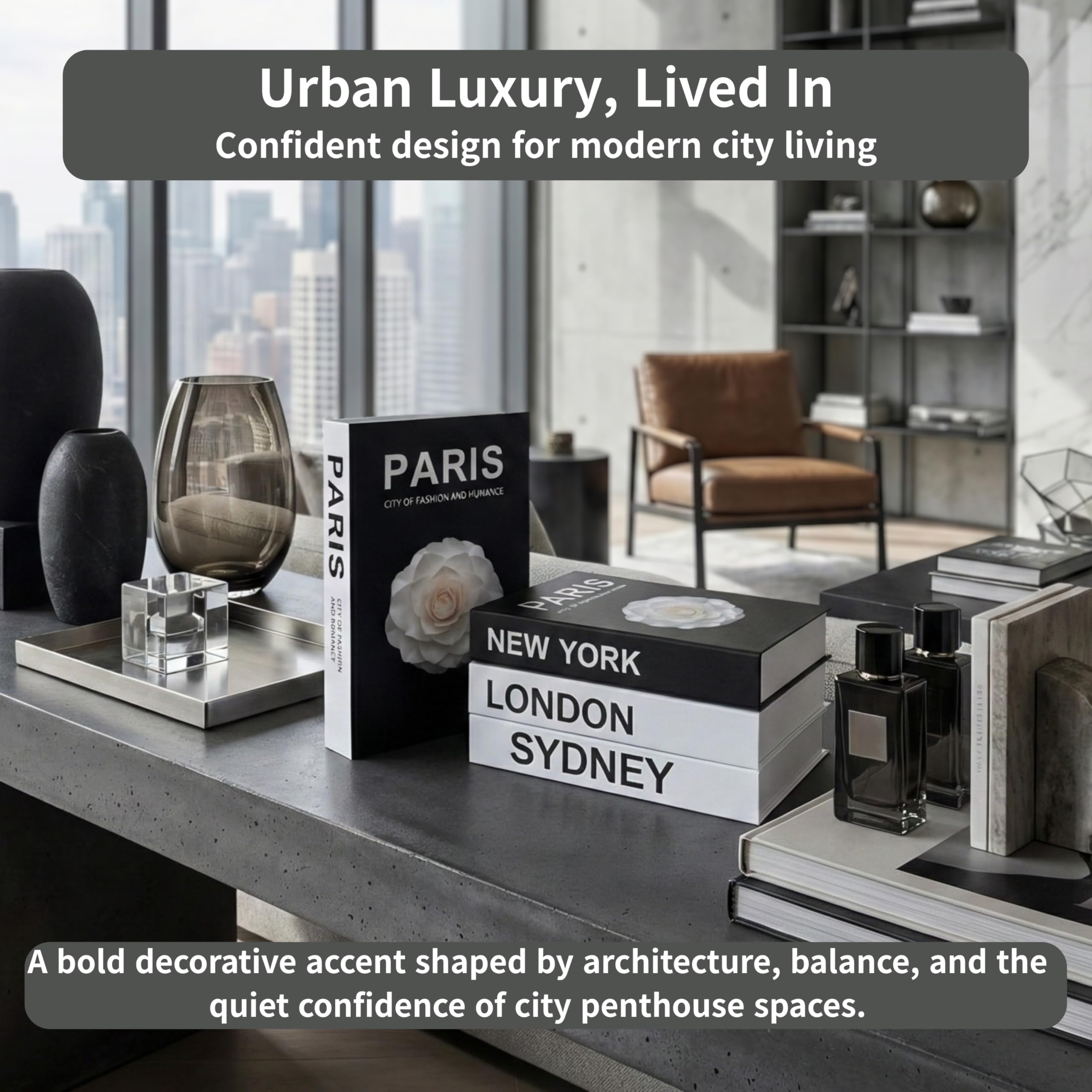 Decorative Book Boxes 4pcs