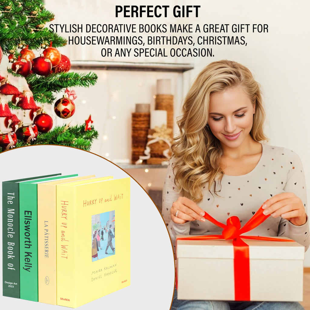 Decorative Book Boxes 4pcs