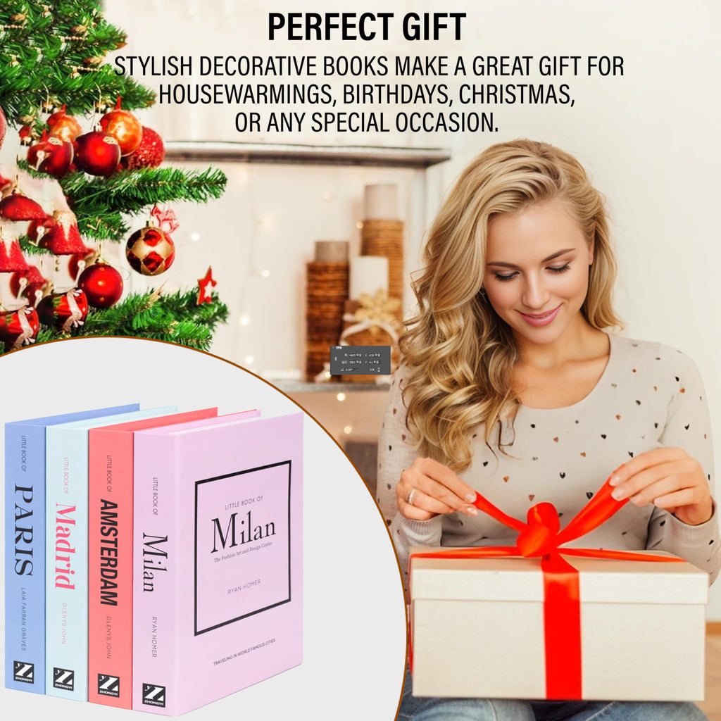 Decorative Book Boxes 4pcs