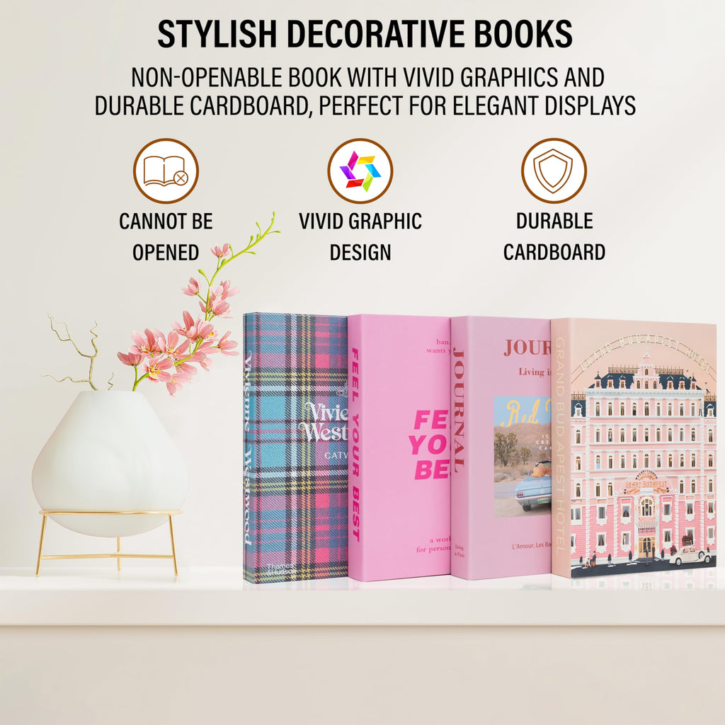 Decorative Book Boxes 4pcs