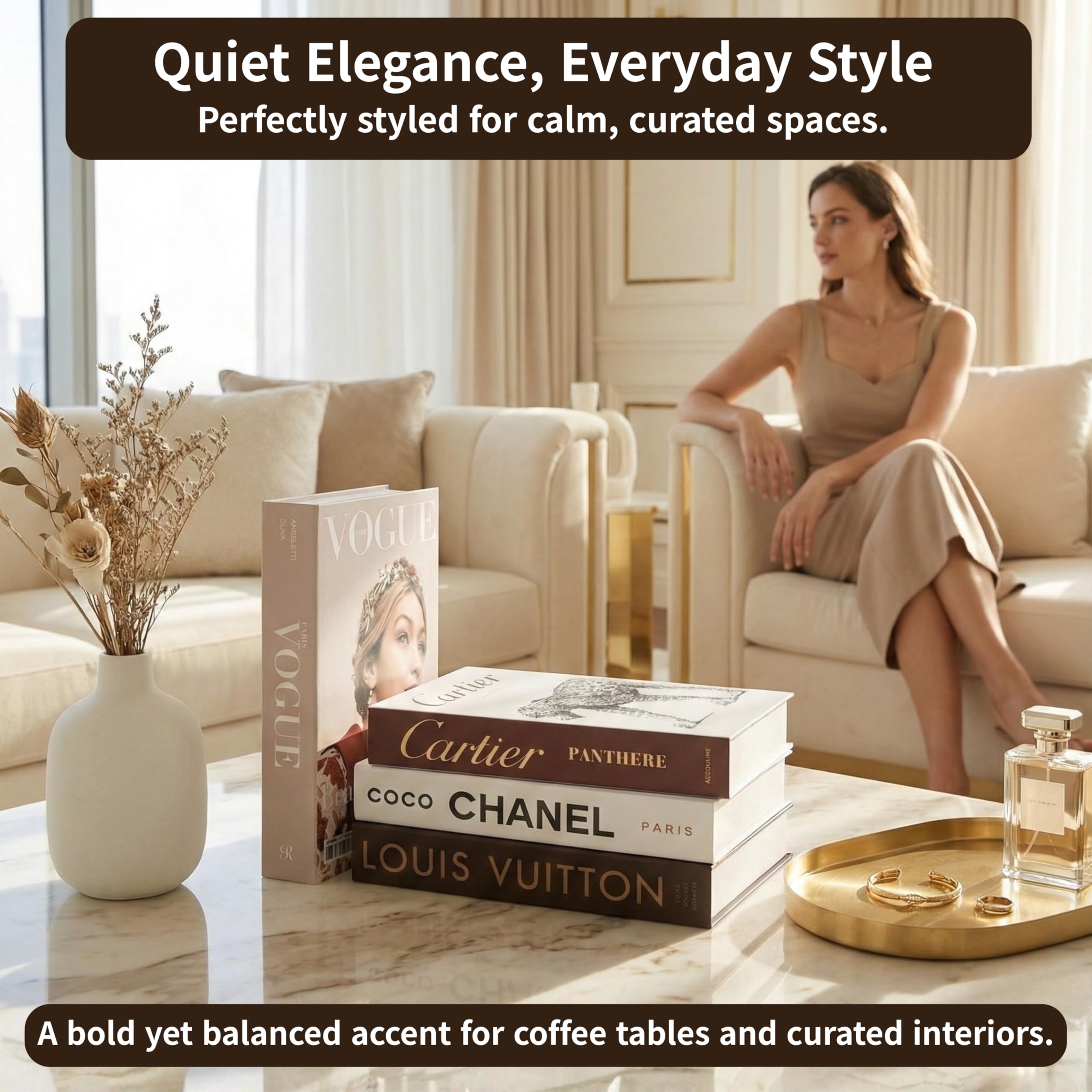 Decorative Book Boxes 4pcs